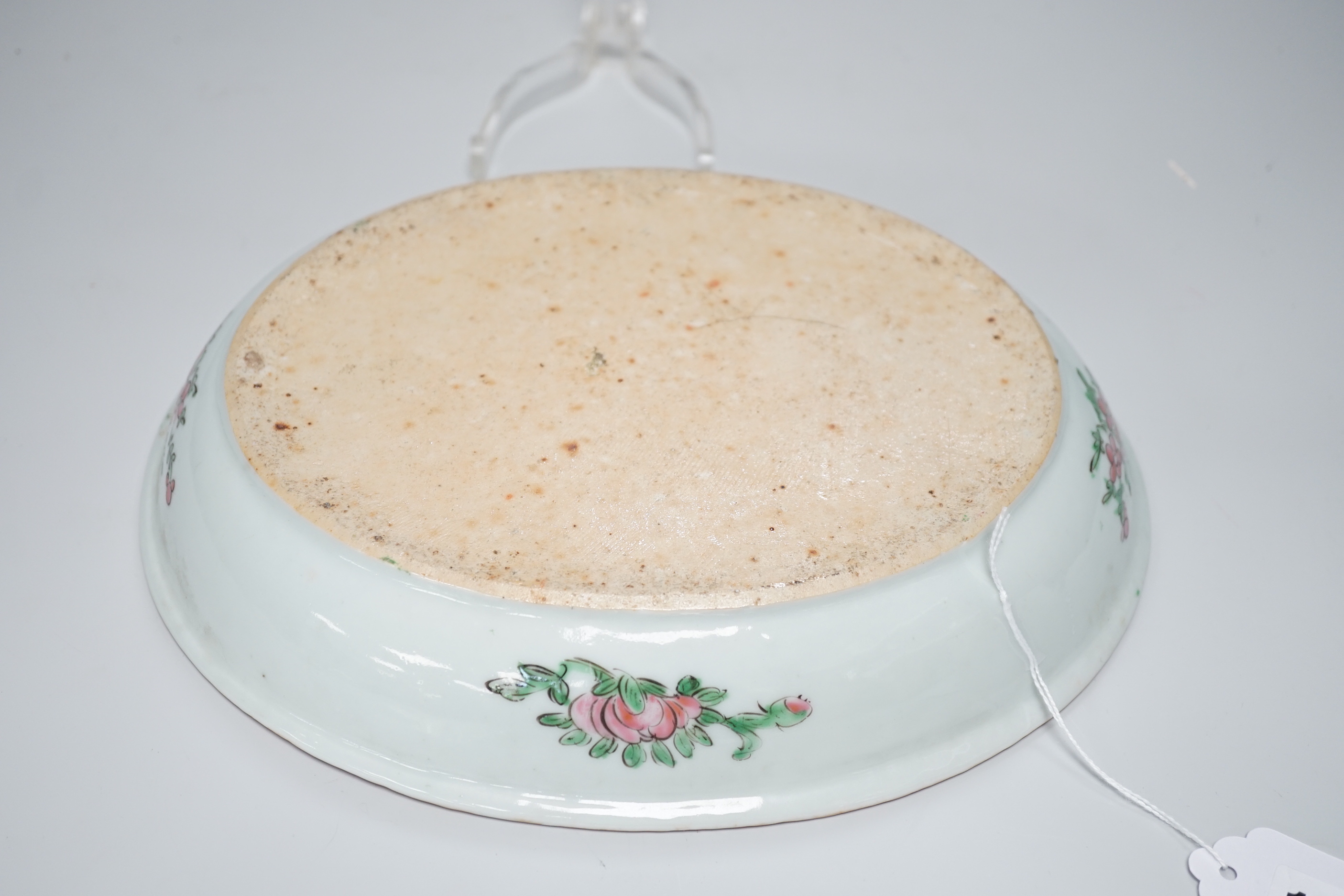 A 19th century Canton export dish, 28cm wide